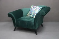 Fotele - Fotel Tabaluga Tapicerowany Zielony Z Poduszką (2) B 4939 - miniaturka - grafika 1