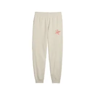 Odzież sportowa dziecięca - Młodzieżowe spodnie dresowe Essentials Script PUMA Alpine Snow White - miniaturka - grafika 1