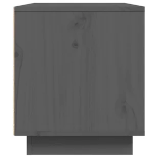 Szafka pod telewizor, szara, 80x35x40,5 cm, lite drewno sosnowe - Szafki RTV - miniaturka - grafika 7