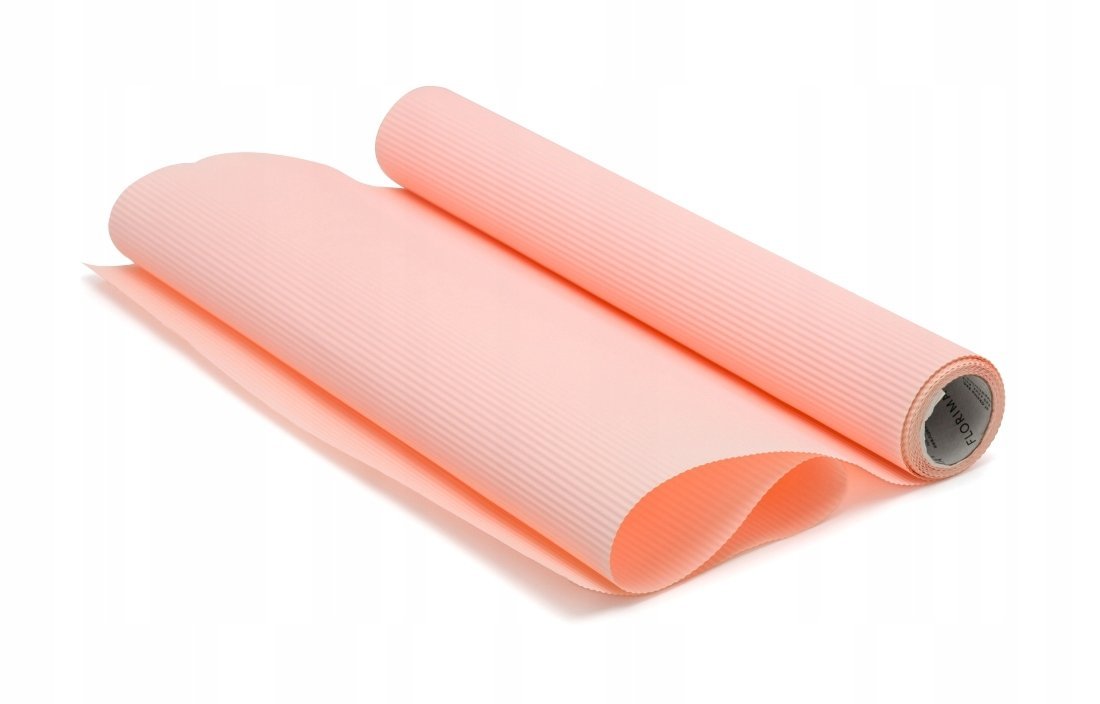 Ozdobny papier karbowany JASNORÓŻOWY ROLKA