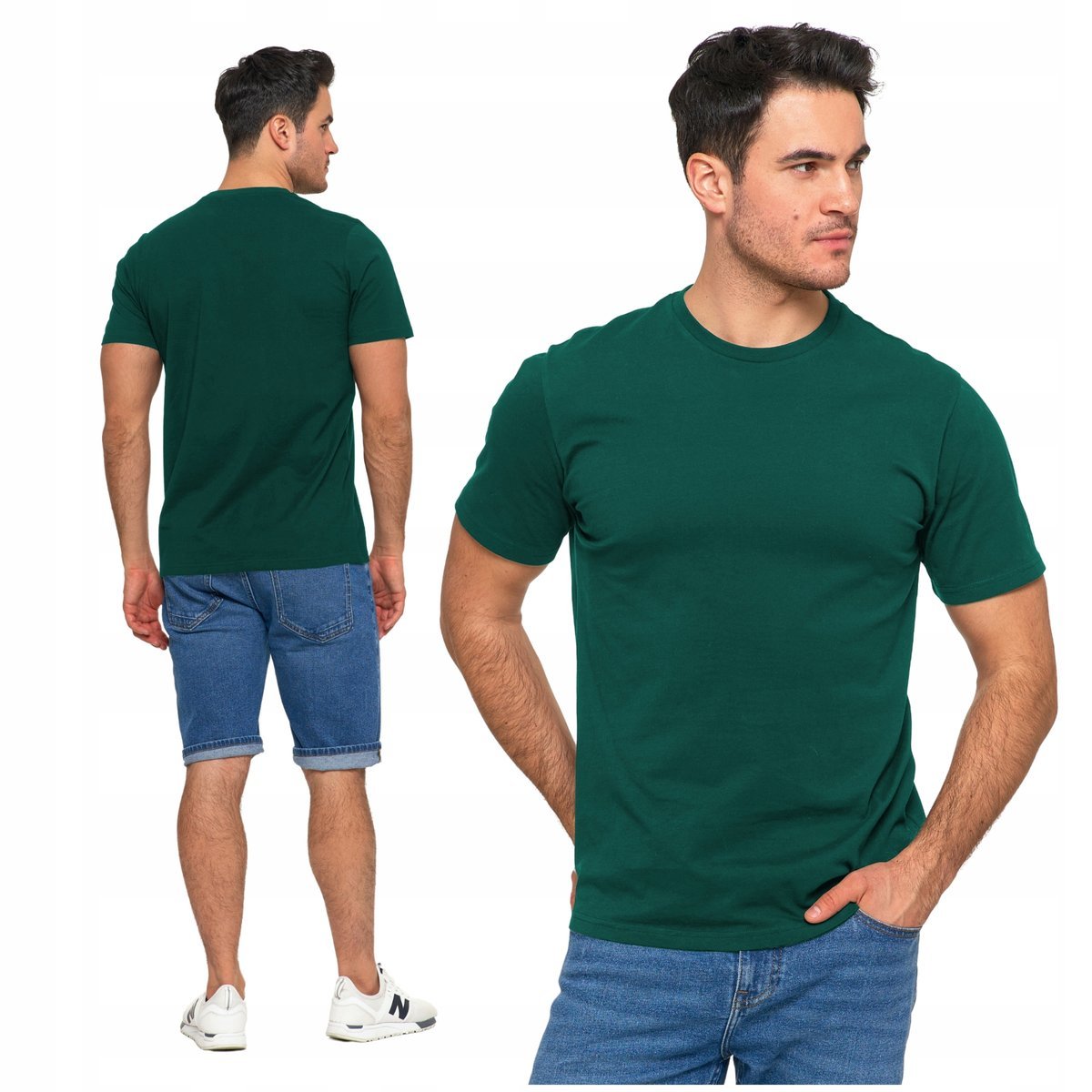 T-SHIRT MĘSKI MORAJ GŁADKA KOSZULKA KRÓTKI RĘKAW PROSTA KLASYCZNA 3XL