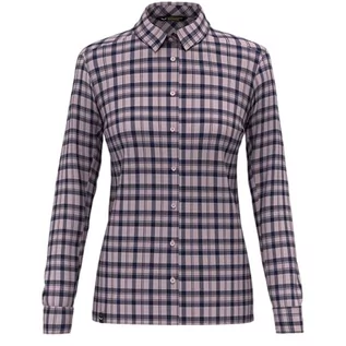 Koszule damskie - SALEWA Fani Flannel 5pl W L/S Shirt. Koszula damska z długim rękawem - grafika 1