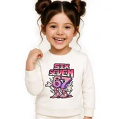 Bluzy dla dziewczynek - BLUZA DZIECIĘCA 67 SIX SEVEN VIRAL 104 DLA CHŁOPCA DZIEWCZYNKI - miniaturka - grafika 1