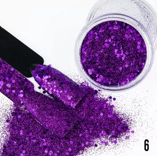 Pyłek Brokat Ultraviolet Effect do zdobień mix kol - Ozdoby do paznokci - miniaturka - grafika 1