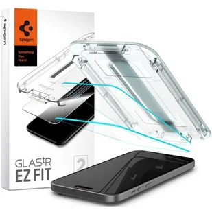 Szkło ochronne Spigen tR EZ Fit 2 Pack na Apple iPhone 15 (AGL06903) - Szkła hartowane na telefon - miniaturka - grafika 1