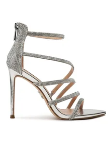 Steve Madden Sandały Beamish Sandal SM11002585-751 Srebrny - Sandały damskie - miniaturka - grafika 1