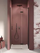 Ścianki i drzwi prysznicowe - Drzwi prysznicowe uchylne prawe kolor czarny 100 cm D-0861A New Trendy Nesta Chrome - miniaturka - grafika 1