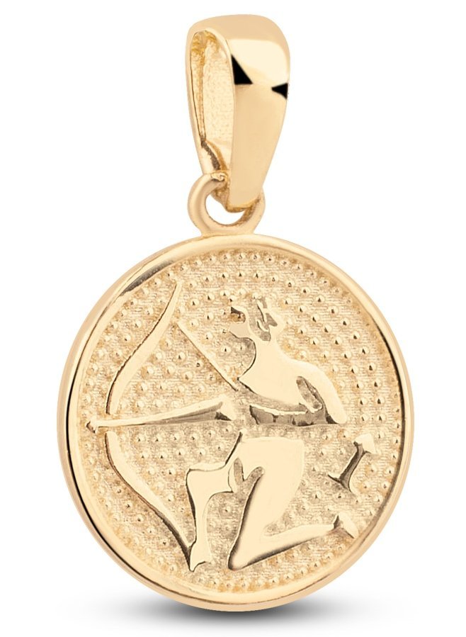 ZŁOTA ZAWIESZKA ZNAK ZODIAKU STRZELEC 585