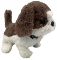 Zabawki interaktywne dla dzieci - Piesek chodzący szczekający na baterie chodzi szczeka brązowy dla dziecka - miniaturka - grafika 1