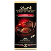 Czekolada - LINDT czekolada Edelbitter Mousse Sauerkirsch-chili 150g - miniaturka - grafika 1