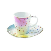 Filiżanki - Nuova R2S Easy life FILIŻANKA PORCELANOWA ZE SPODKIEM - COLOUR SPLASH (2043 SPLA) 250 ml 2043 SPLA - miniaturka - grafika 1