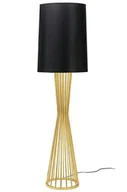 Lampy stojące - King Home Lampa podłogowa HOLMES złota z czarnym kloszem - metal XCF7583-145 [11675157] - miniaturka - grafika 1