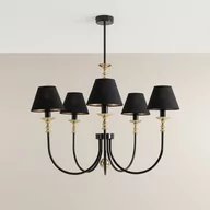 Lampy sufitowe - Lampa wisząca Roma 5 1118F1 Aldex nad stół glamour czarna - miniaturka - grafika 1