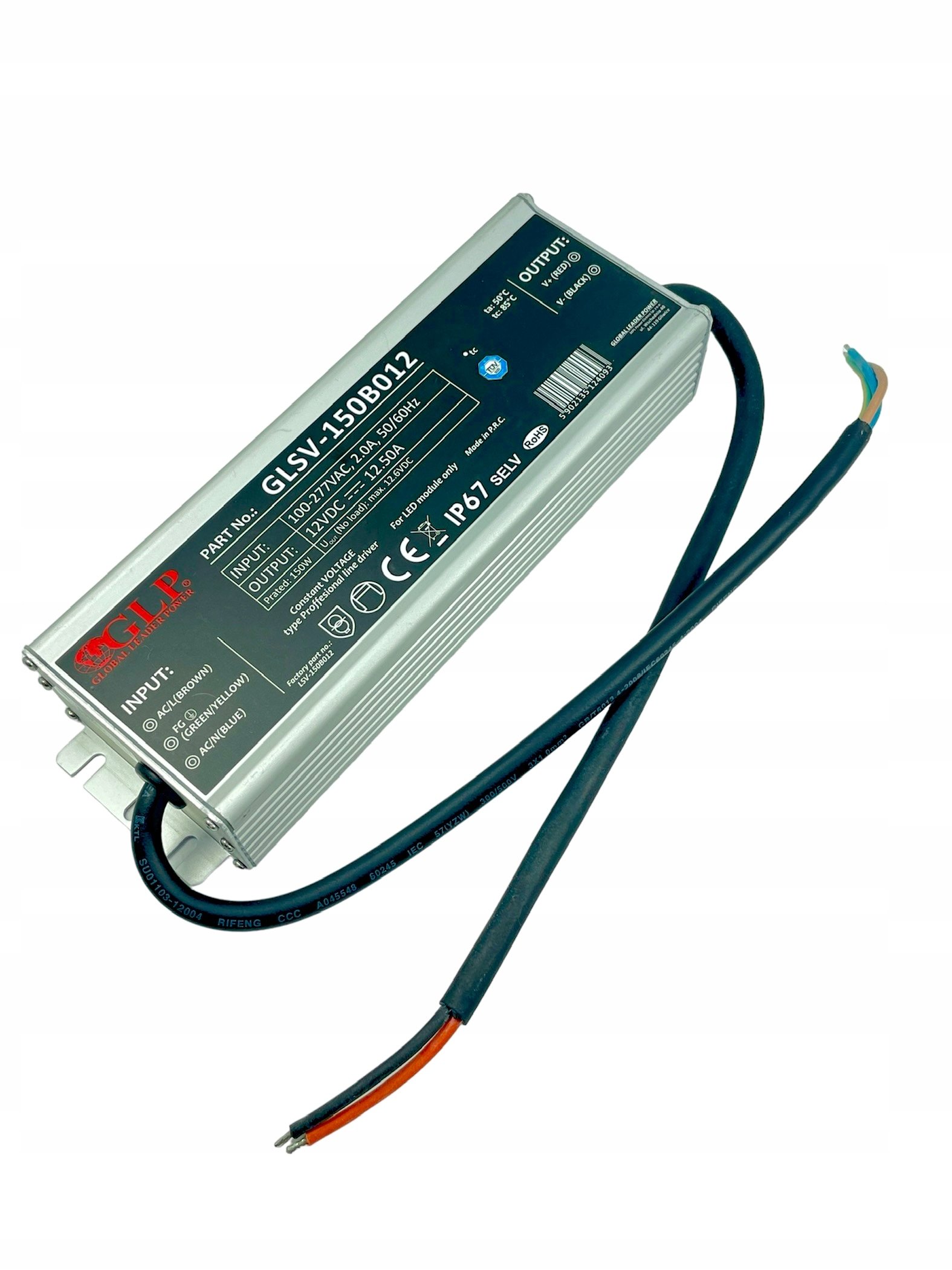 GLP Zasilacz 12V 12,5A 150W GLSV-150B012 IP67
