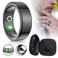 Smartband - Smartringi Zdrowotny Monitor Snu ROZ.9, 19mm Czarny Etui Ładujące - miniaturka - grafika 1