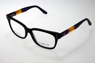 Okulary korekcyjne, oprawki, szkła - Oprawki korekcyjne Lorenzo Conti B796 C4 czarno-fioletowe - grafika 1