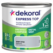 Emalie - Szybkoschnąca Dekoral Emalia akrylowa EXPRESS TOP Siwy dym 0,5 l - miniaturka - grafika 1