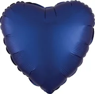 Balony i akcesoria - AMSCAN Balon foliowy Lustre Navy niebieski serce 43cm luzem 9914111-92 - miniaturka - grafika 1