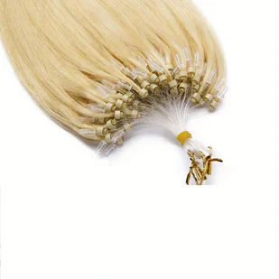 TEMU Pasemek/Paczka 613 Blond Włosy Mikro Pierścienie Niewidoczne Ludzkie Włosy 50G/Paczka Mikro Koraliki do Włosów dla Kobiet - Pozostałe akcesoria fryzjerskie - miniaturka - grafika 1