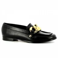 Mokasyny damskie - Czarne mokasyny damskie CARINII - Carinii - miniaturka - grafika 1