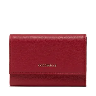 Duży Portfel Damski Coccinelle MW5 Metallic Soft E2 MW5 11 66 01 Czerwony - Portfele - miniaturka - grafika 1