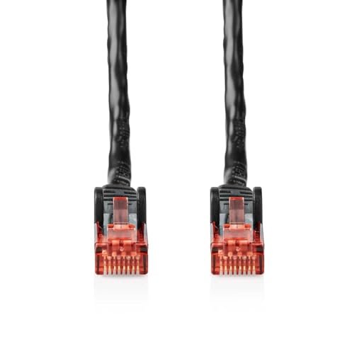 Nedis Kabel sieciowy CAT6 - wtyczka RJ45 - wtyczka RJ45 - U/UTP - 75,0 m - powierzchnia zewnętrzna - okrągła - PE - czarna - etykieta