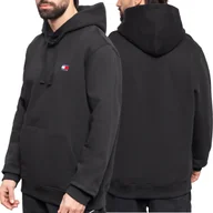 Bluzy męskie - Tommy Jeans bluza męska czarna kangurka DM0DM17988-BDS L - miniaturka - grafika 1