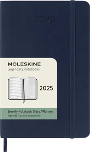 MOLESKINE kalendarz 2025 GRANATOWY POCKET WEEKLY SOFT TYGODNIOWY (9x14) - Kalendarze - miniaturka - grafika 1