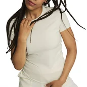 Koszulki sportowe damskie - Koszulka Puma Classics Slim 53561099 - beżowa - miniaturka - grafika 1