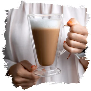 Zestaw 6 sztuk Szklanki termiczne z uchem stożek double wall Florina Malachit  400 ml - Szklanki - miniaturka - grafika 7