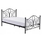Łóżka - Czarne metalowe łóżko 120x200 cm - Lafio - miniaturka - grafika 1