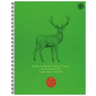 Zeszyty szkolne - THINK GREEN zeszyt na spirali 80kA4 w kratkę , folia mat + lakier - miniaturka - grafika 1