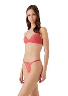 Emporio Armani Damski trójkątny biustonosz z koronką, Cynamon, M - Biustonosze - miniaturka - grafika 1
