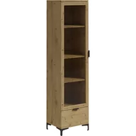 Witryny - Witryna 500 1W1S Len 07 Lena Artisan Meblomax Dąb Artisan - miniaturka - grafika 1