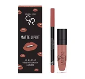 Szminki - Golden Rose Matte Lipkit Zastaw do Ust Warm Sable R-MLK-WRS - miniaturka - grafika 1