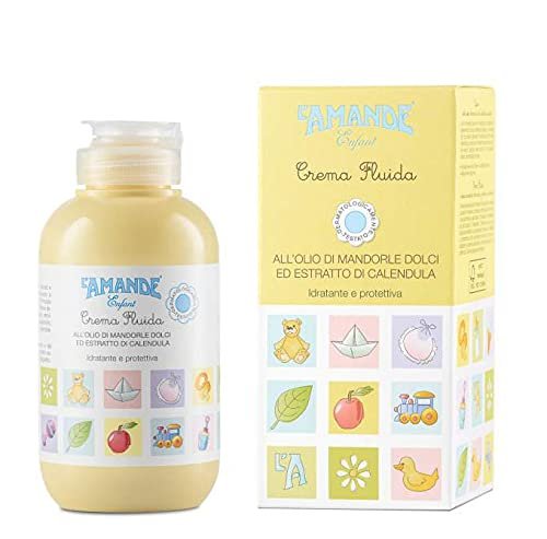L'AMANDE - Mazidło dla niemowląt z witaminą E i olejkiem ze słodkich migdałów, krem nawilżający do ciała dla niemowląt, kojący dla dzieci, krem do ciała z kremem zmiękczającym nagietek wyprodukowany
