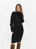Sukienki - Swetrowa sukienka w kolorze czarnym - miniaturka - grafika 1