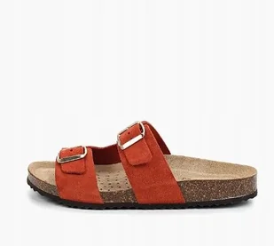 GEOX KLAPKI DAMSKIE SKÓRZANE POMARAŃCZOWE 36 ŻIH - Klapki i japonki damskie - miniaturka - grafika 1