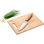 Deski do krojenia - Lamart LAMART Bambusowa deska do krojenia LAMART LT2059 + Nóż - miniaturka - grafika 1
