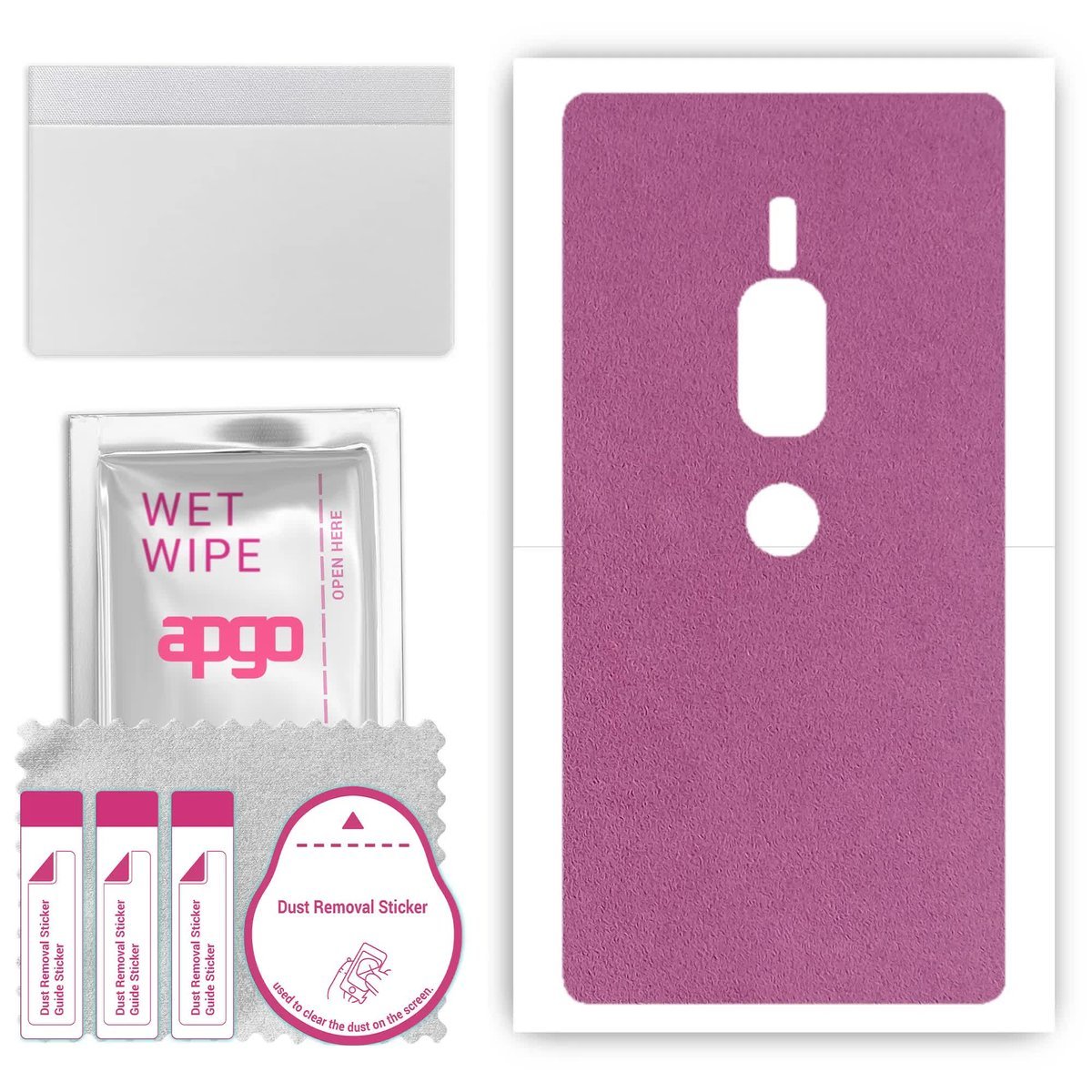 Folia naklejka skórka strukturalna na TYŁ Zamsz do Sony Xperia XZ2 Premium - Zamsz Fioletowy - apgo SKINS