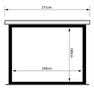 Ekran elektryczny Maclean, z naciągiem Premium , Ściana lub sufit, 120", 4:3, MC-993 - Ekrany projekcyjne - miniaturka - grafika 6