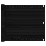 Markizy - Lumarko Parawan balkonowy, czarny, 75x500 cm, HDPE - miniaturka - grafika 1
