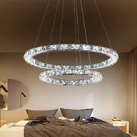 Lampy sufitowe - NAIZY LED kryształ 48W chłodny biały lampa wisząca lampa sufitowa lampa sufitowa lampa wisząca żyrandol żyrandol - miniaturka - grafika 1