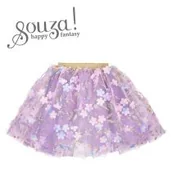Zabawy w naśladowanie dorosłych - Souza! Kostium spódniczka tiulowa fioletowa w kwiatki Felin 3-5 lat - miniaturka - grafika 1