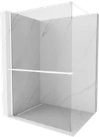 Ścianki i drzwi prysznicowe - Mexen Kioto+ ścianka prysznicowa z półką Walk-in 100 x 200 cm, transparent, biała - 800-100-121-20-00 - miniaturka - grafika 1