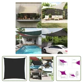 Parasole ogrodowe - The Living Store Żagiel przeciwsłoneczny - 160 g/m² - czarny - 5x5 m - HDPE - Żagiel Ogrodowy - miniaturka - grafika 1