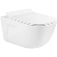 Miski WC - Miska WC Rimless z deską wolnoopadającą slim MEXEN Margo, biała - miniaturka - grafika 1