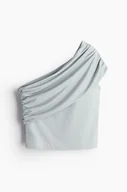 Sukienki - H & M - Top na jedno ramię - Turkusowy - H&M - miniaturka - grafika 1