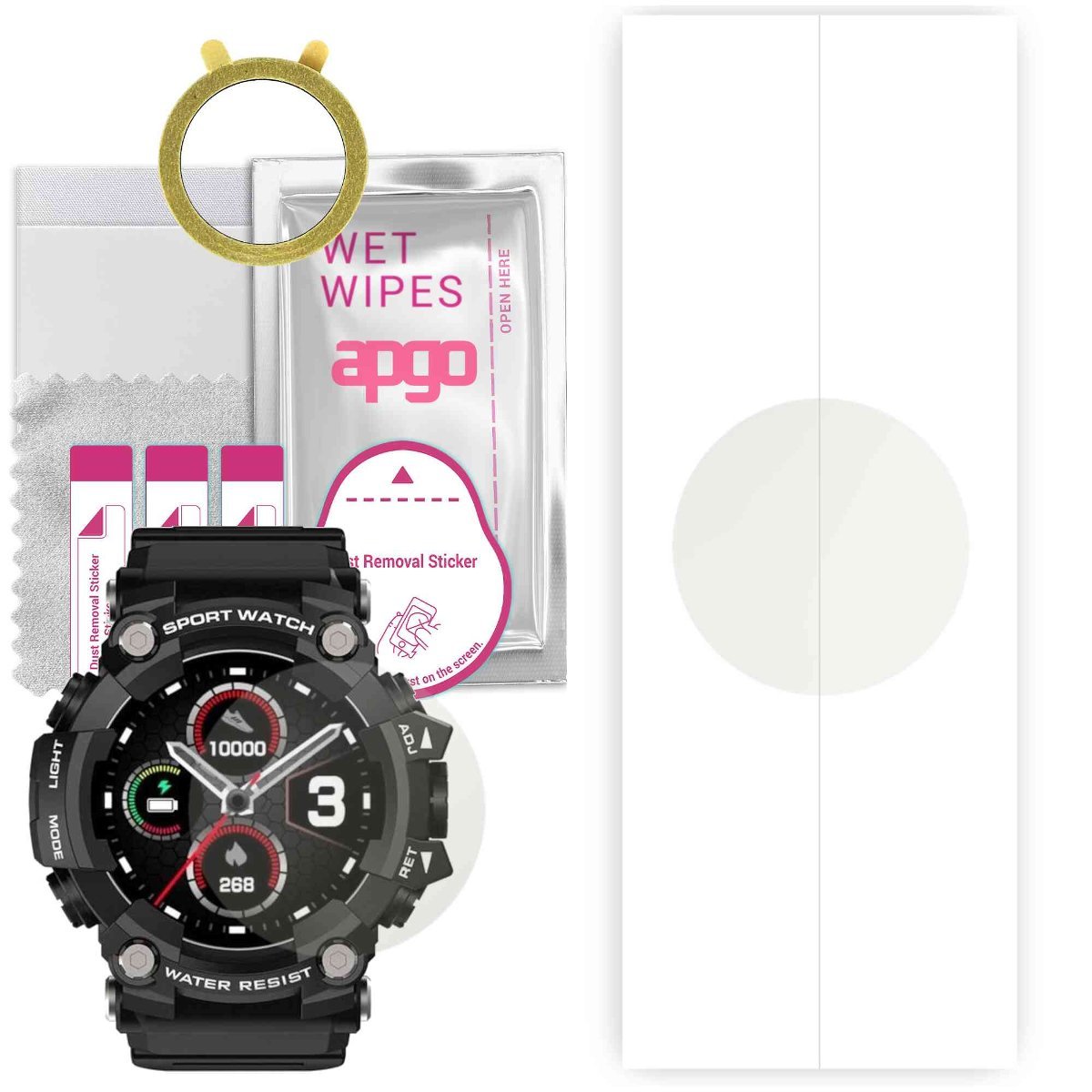 1x Folia hydrożelowa MATOWA do Manta SWT03BP - apgo Smartwatch Hydrogel MATTE Protection Ochrona na ekran smartwatcha