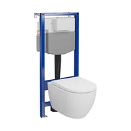 Stelaże i zestawy podtynkowe do WC - Cersanit Aqua Set C18 Zestaw Toaleta WC + deska wolnoopadająca + stelaż podtynkowy WC S701-798 - odbiór osobisty: Kraków, Warszawa - miniaturka - grafika 1